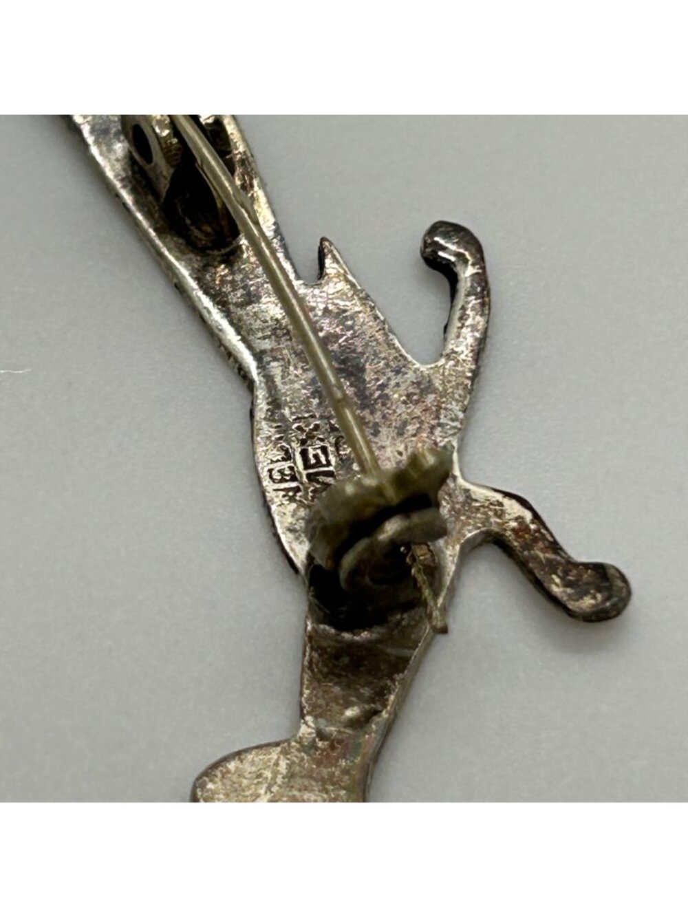 Vintage Heco En Mexico Sterling Silver 925 Abalone Shell Roadrunner Bird Brooch - Picture 9 of 12